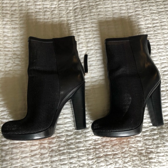 Rachael Zoe leather platform mesh boots sz 8 - Picture 6 of 13